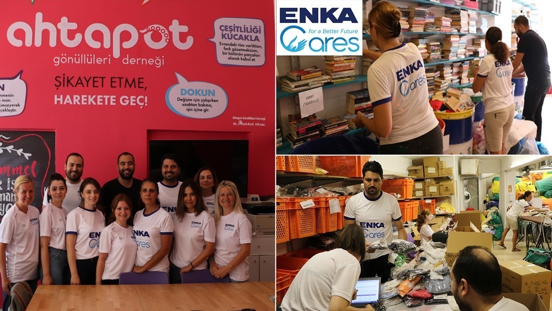 ENKA Volunteers worked in the Material Assessment Center of the Octopus Volunteers