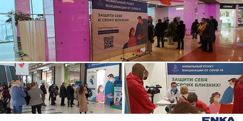 ENKA TC opened the doors of shopping centers to assist to the delivery of COVID-19 vaccines to the local community