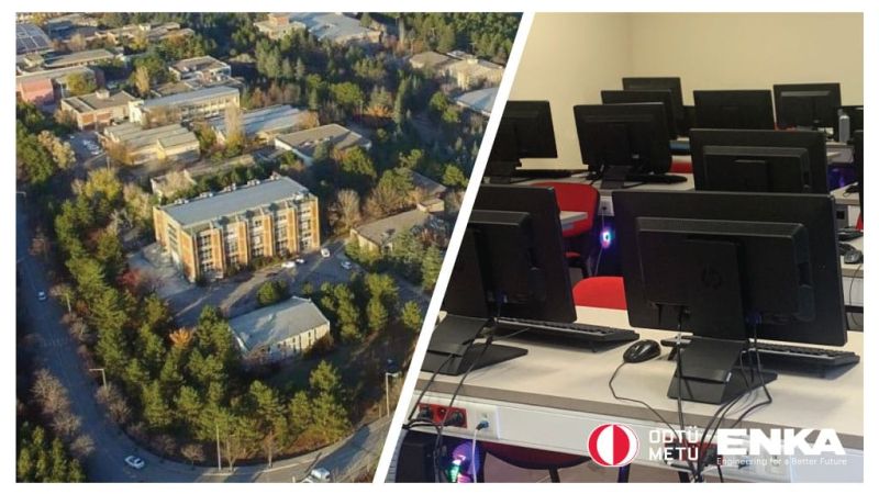 ENKA, ODTÜ İnşaat Mühendisliği Bölümü bilgisayar laboratuvarına bilgisayar bağışlamıştır