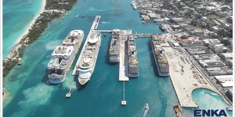 Прогресс проекта круизного порта Нассау на Багамах по состоянию на март 2022 года