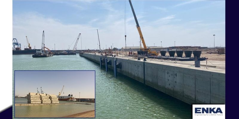 The overall progress of the Umm Qasr BMT Container Terminal Yard 5, Quay Wall & Marine Works Project reached 91%