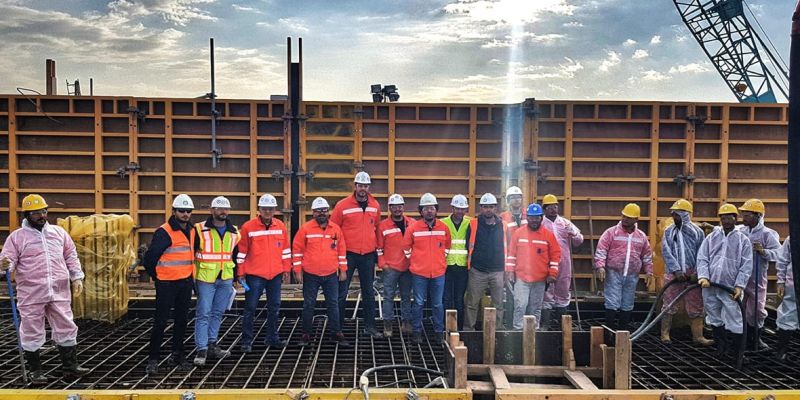 The 1st structural concrete poured on Samawa CCPP
