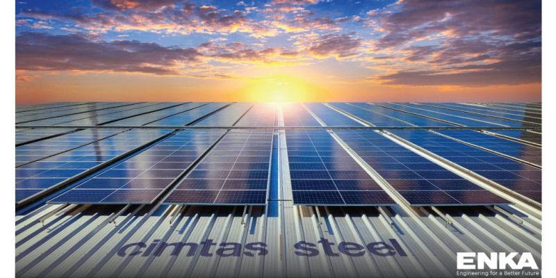 Solar panel application project at the Çimtaş Steel facilities in Gemlik